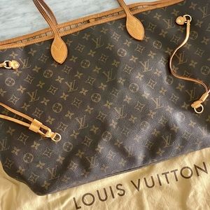 Louis Vuitton LV Neverfull GM Monogram Print w/ Original Dustbag in Largest Size